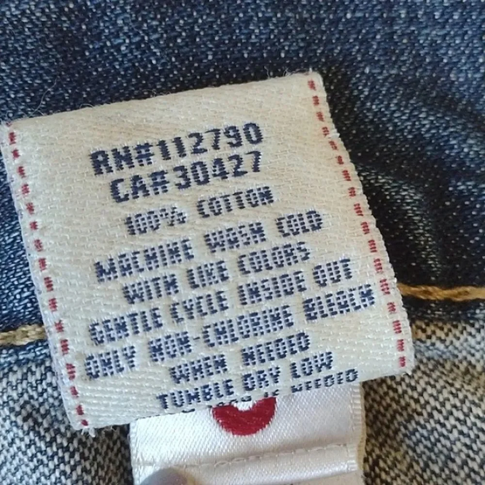 True Religion Blue Bobby Medium Wash Y2K Denim Baggy Jeans Size 38